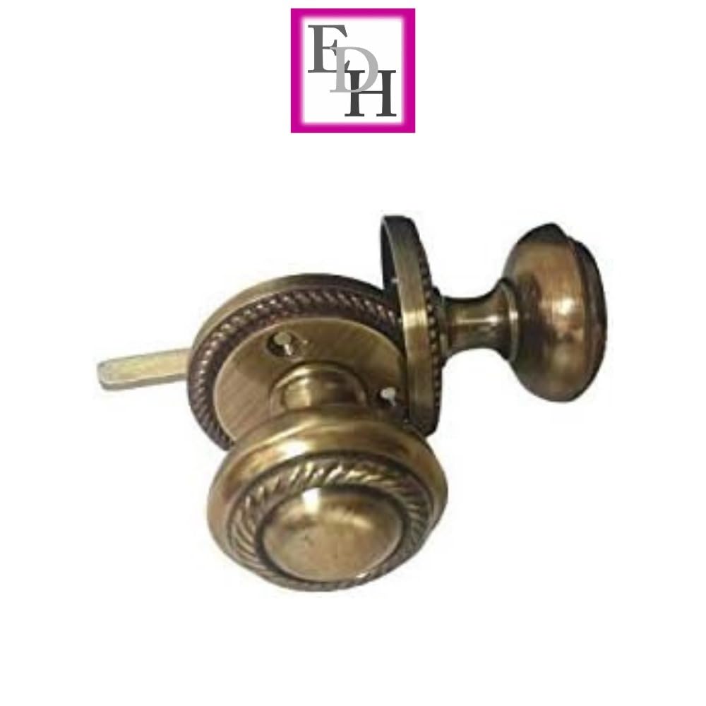 Antique Round Door Knob Set Including Tubular Latch - Georgian Style Sprung Internal & External Door Knobs for Mortice Locks & Tubular latches. Sets (6 Pair of Georgian MORTICE KNOBS)