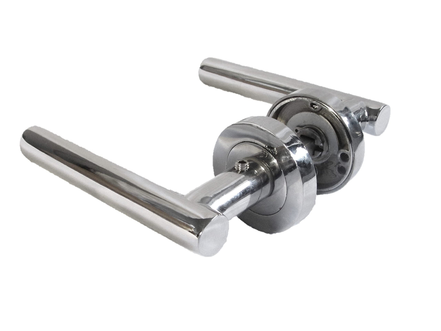 Epsom Door Handle- Straight T Bar Internal Latch & Tubular Latch, Essential Sets for Internal, Featuring Polished Chrome Finish, Door Latch Compatibility for Home & Office (6 Set)