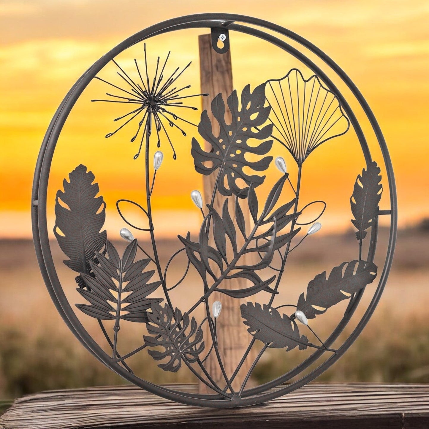 Circle Floral 3D Wall Décor