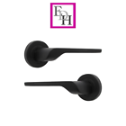 Modern Matt Black Door Handles Internal Uno-2 Lever Latch
