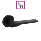 Modern Matt Black Door Handles Internal Uno-2 Lever Latch