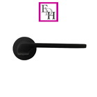 Modern Matt Black Door Handles Internal Uno-2 Lever Latch