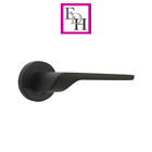 Modern Matt Black Door Handles Internal Uno-2 Lever Latch