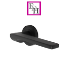 Modern Matt Black Door Handles Internal Uno-2 Lever Latch