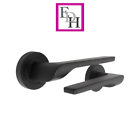 Modern Matt Black Door Handles Internal Uno-2 Lever Latch