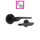 Modern Matt Black Door Handles Internal Uno-2 Lever Latch