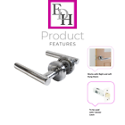 Epsom Modern Chrome Door Handles
