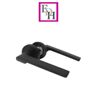 Modern Matt Black Door Handles Internal Uno-2 Lever Latch