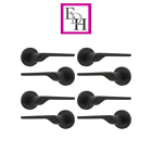 Modern Matt Black Door Handles Internal Uno-2 Lever Latch