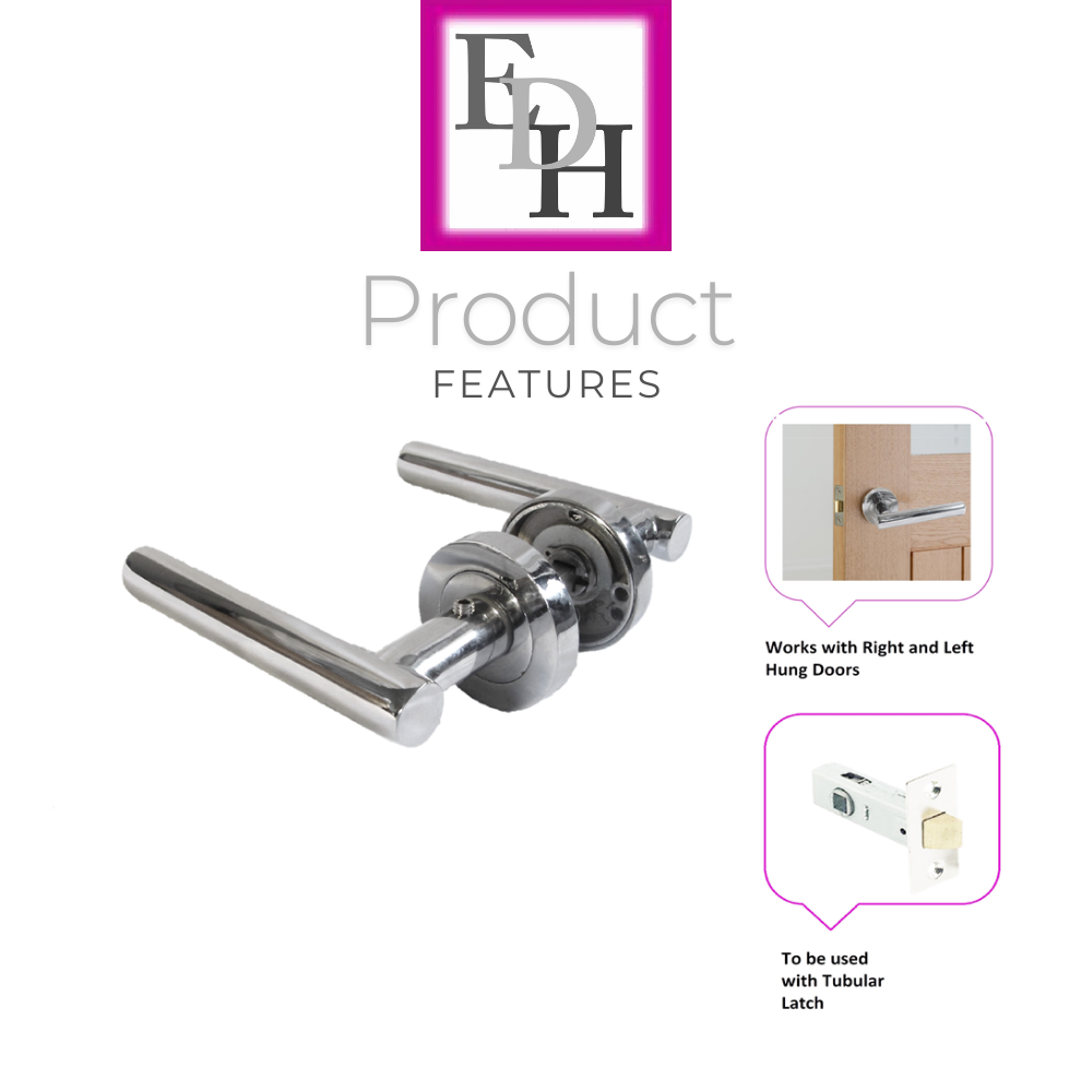 Epsom Modern Chrome Door Handles