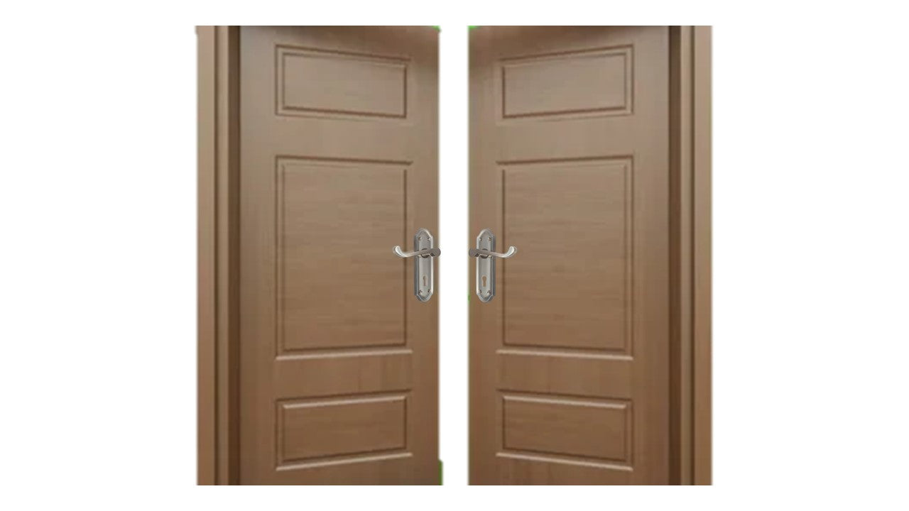 Premium Satin Nickel Internal Lock Door Handle Set+3 Lever MORTICE SASH Lock