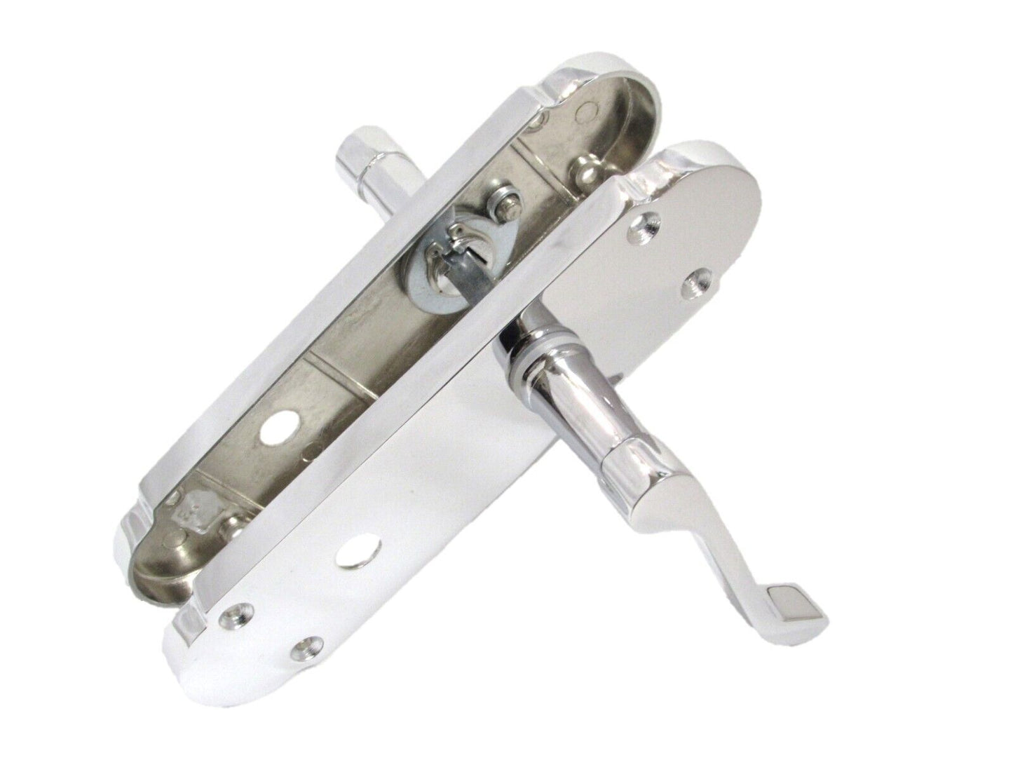 Epsom Door Handle Set – Chrome Internal Lock Door Handles + Bathroom SASH Lock
