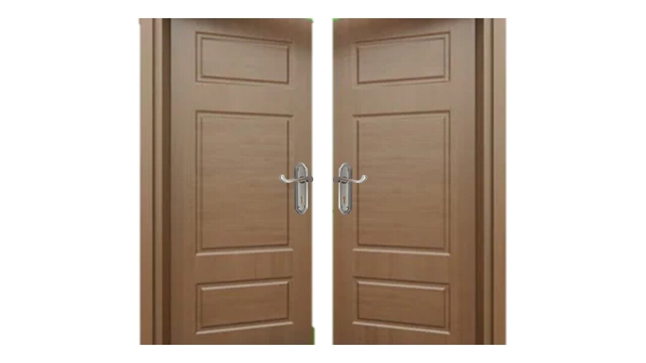 Askworth's Premium Satin Nickel Internal Lock Door Handle Set 1 Pair