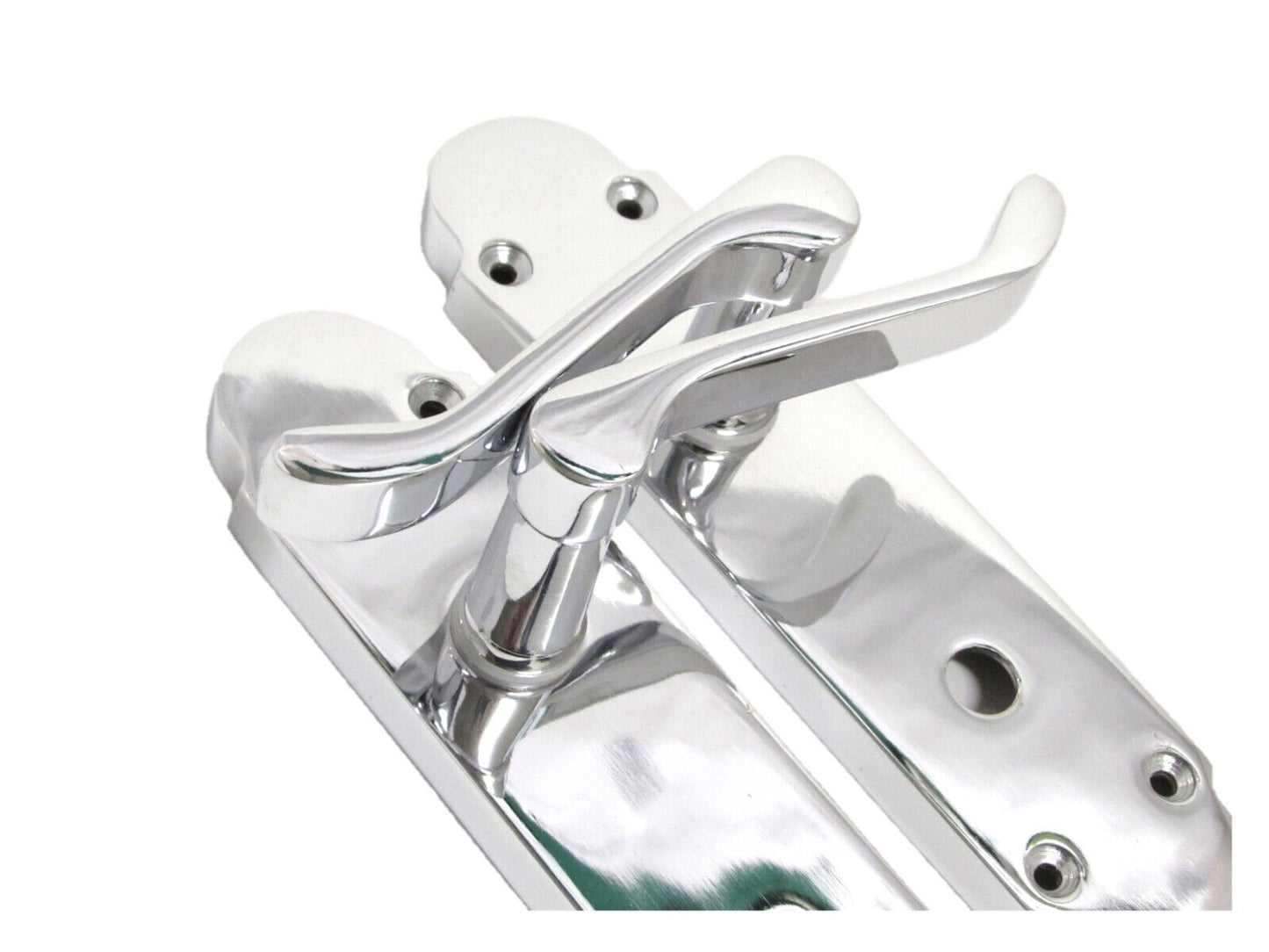 "Epsom Door Handle Set – Chrome Internal Lock Door Handles (170mm x 42mm)