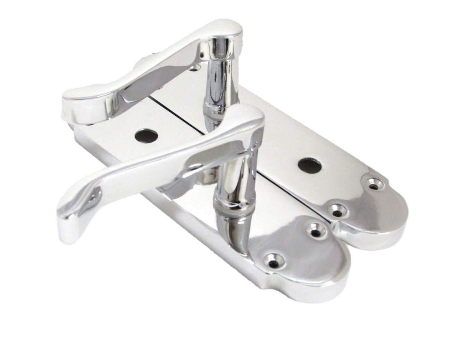 "Epsom Door Handle Set – Chrome Internal Lock Door Handles (170mm x 42mm)