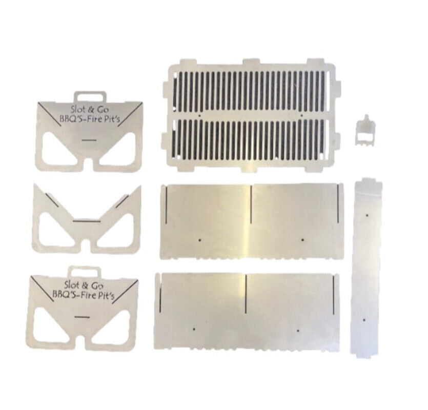Flat Pack BBQ, Stainless Steel Grade 316, 2-3 Person Barbeque Grill B3