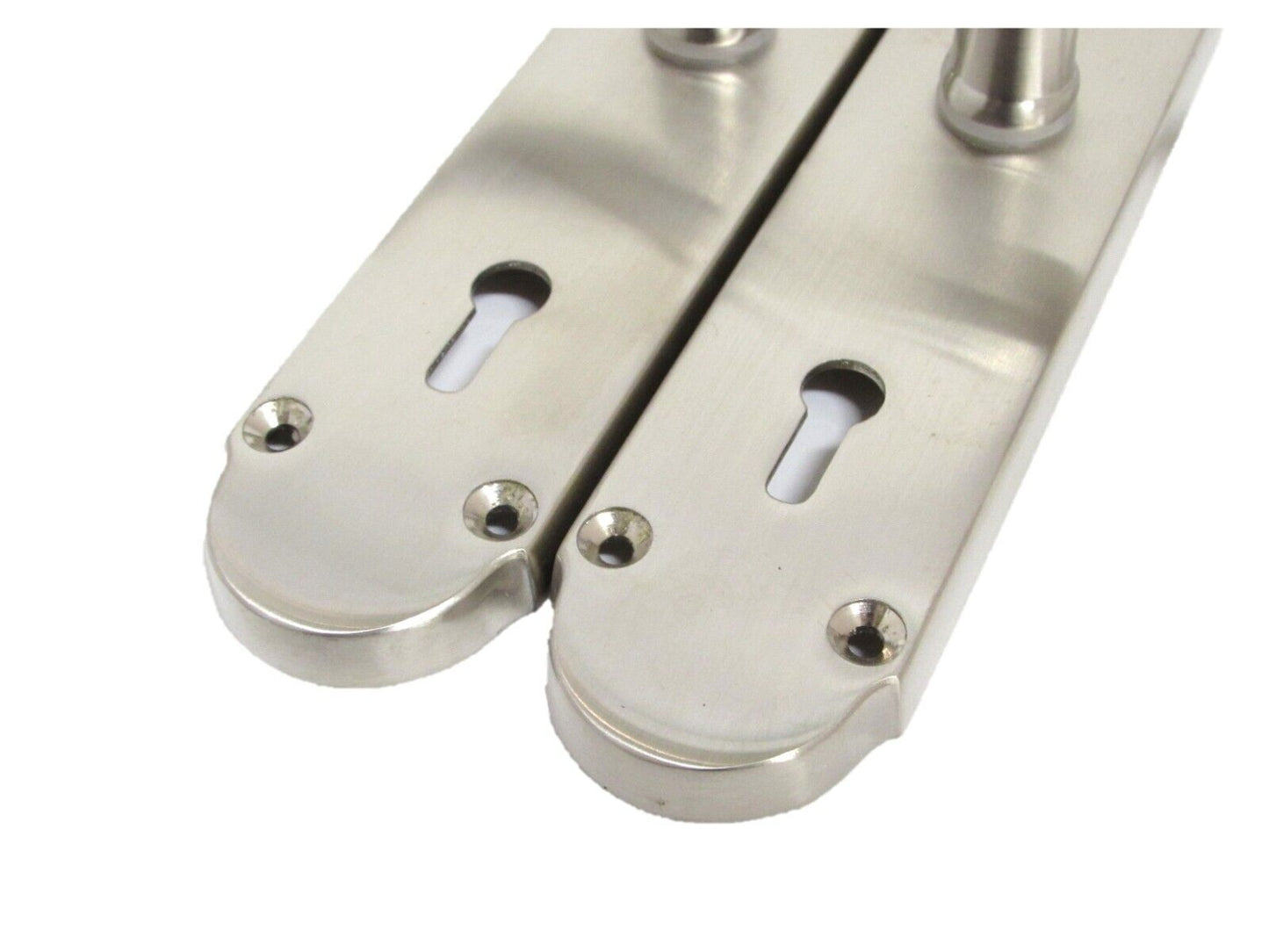 Epsom Satin Nickel Internal Door Handle Set With Sash Lock on 170mm Back Plate