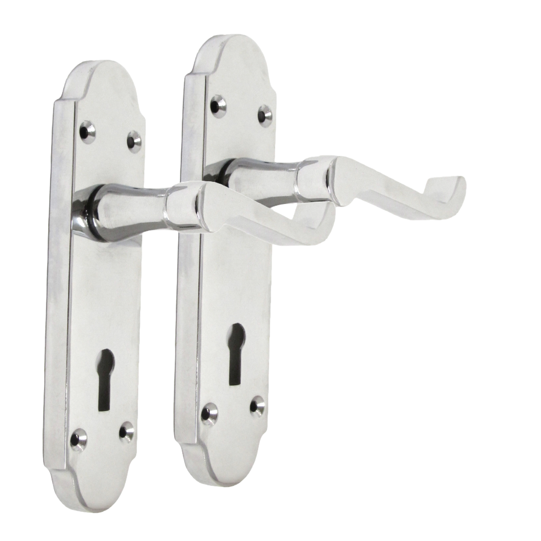 Epsom Door Handle - Chrome Internal Door Handles - 3 Lever Mortice Sash Lock x1