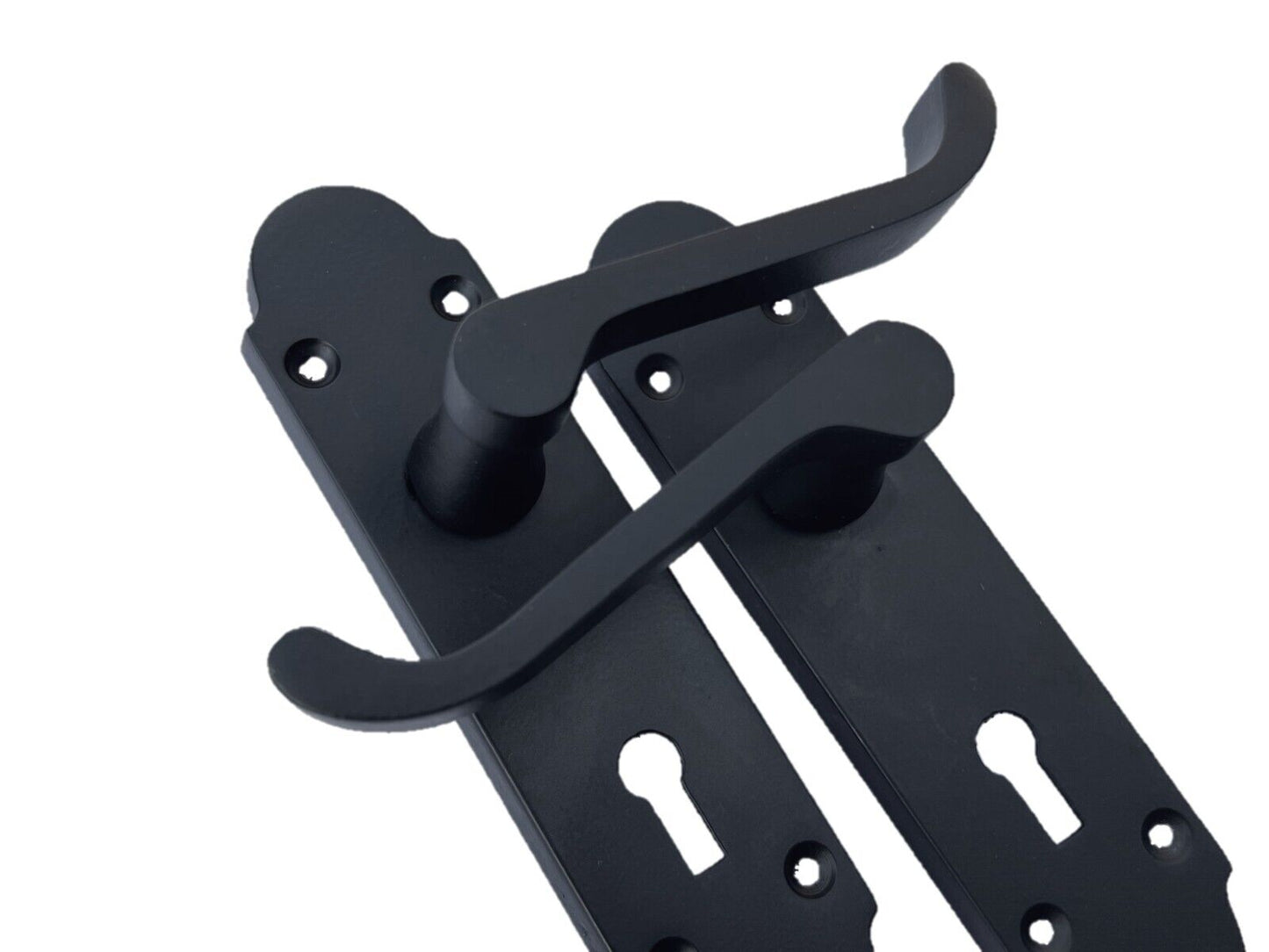 Epsom Door Handle - Matt Black Internal Bathroom Door Handles - 2 Pairs