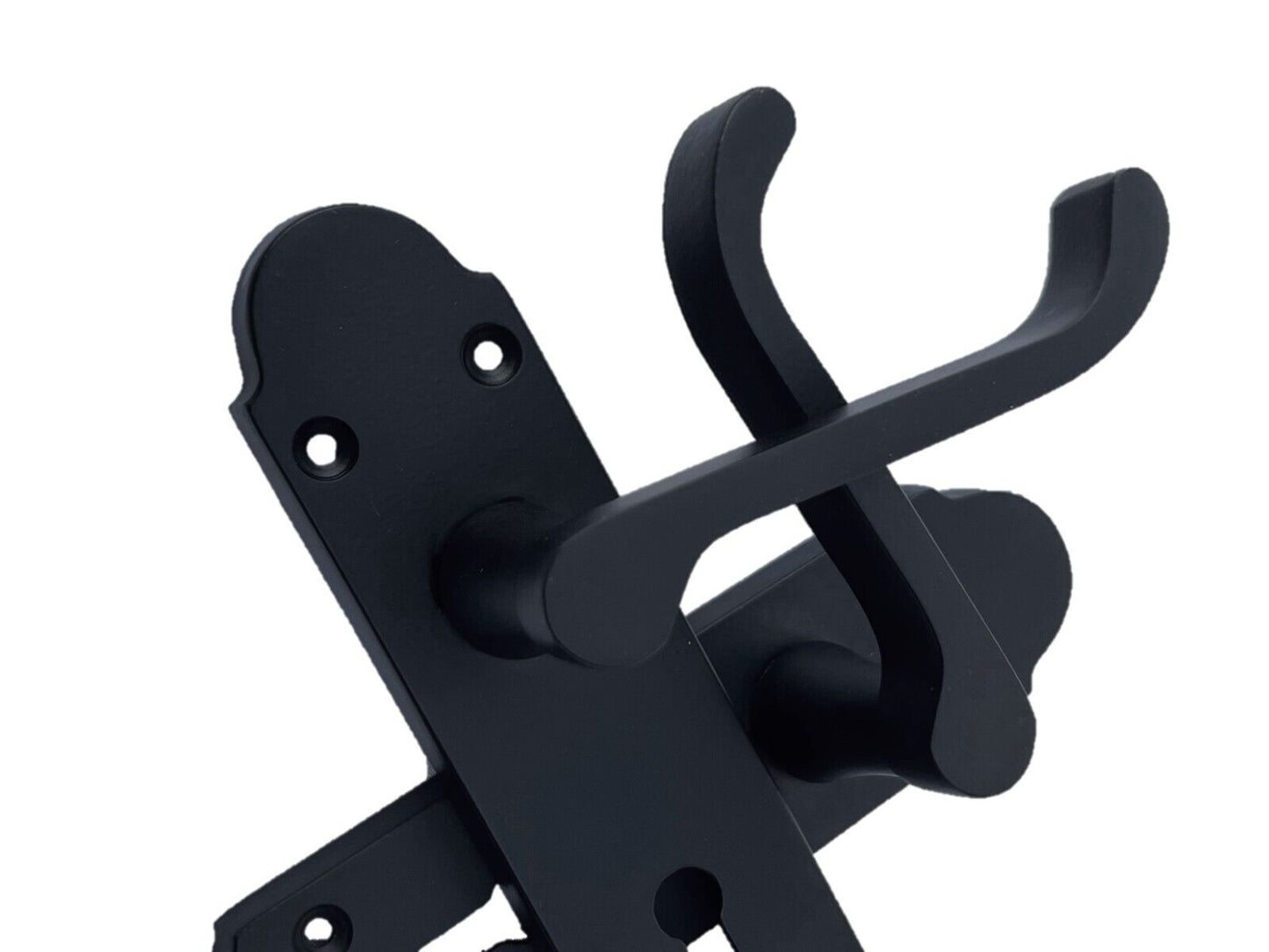 Epsom Door Handle - Matt Black Internal Bathroom Door Handles - 2 Pairs