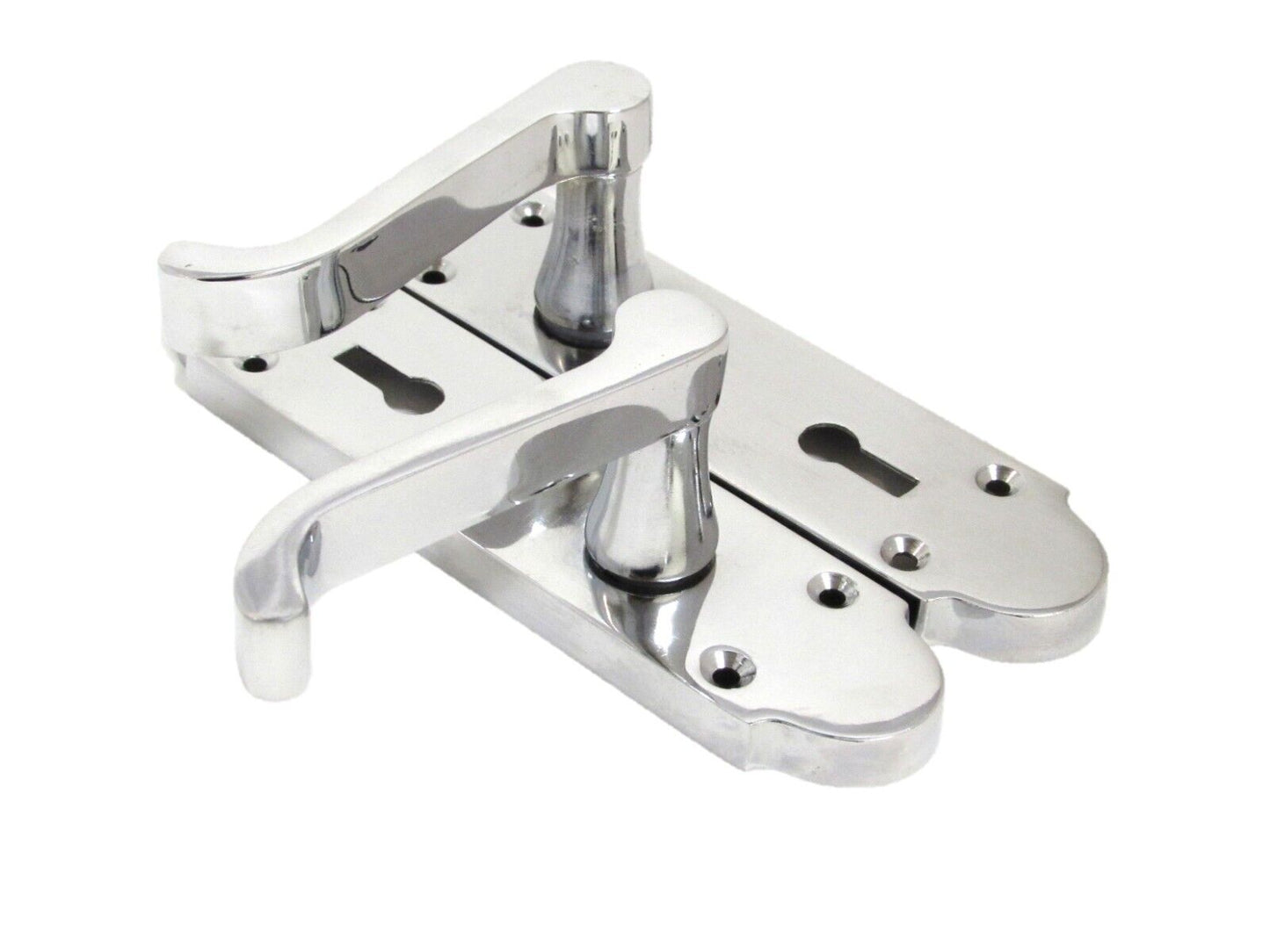 Epsom Door Handle - Chrome Internal Door Handles - 3 Lever Mortice Sash Lock x2