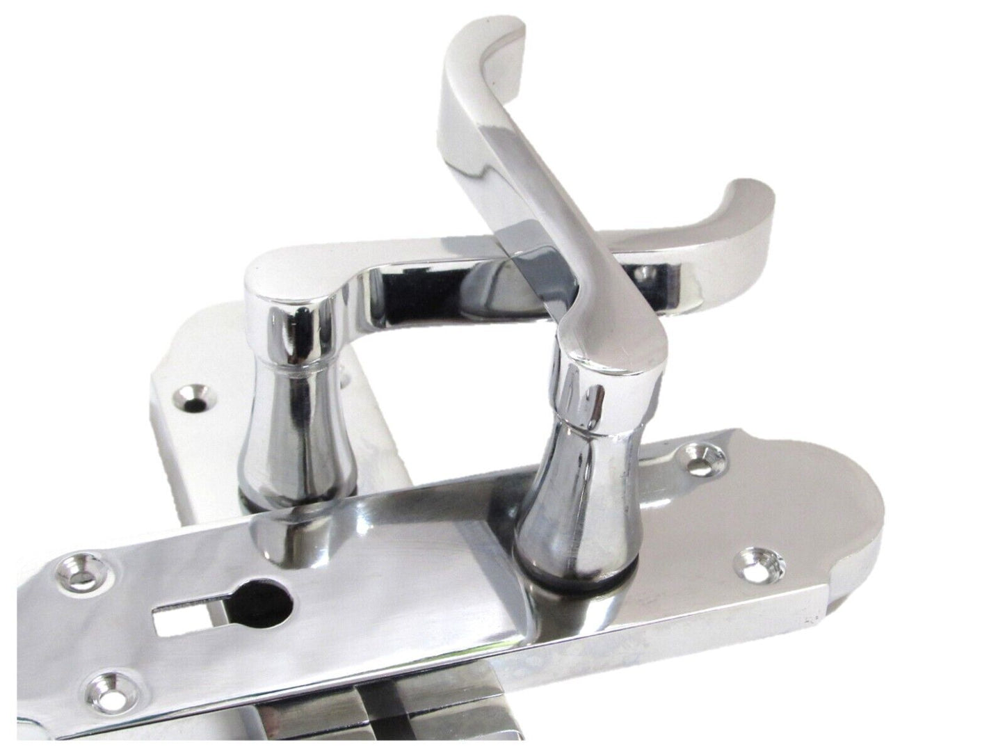 Epsom Door Handle - Chrome Internal Door Handles - 3 Lever Mortice Sash Lock x2