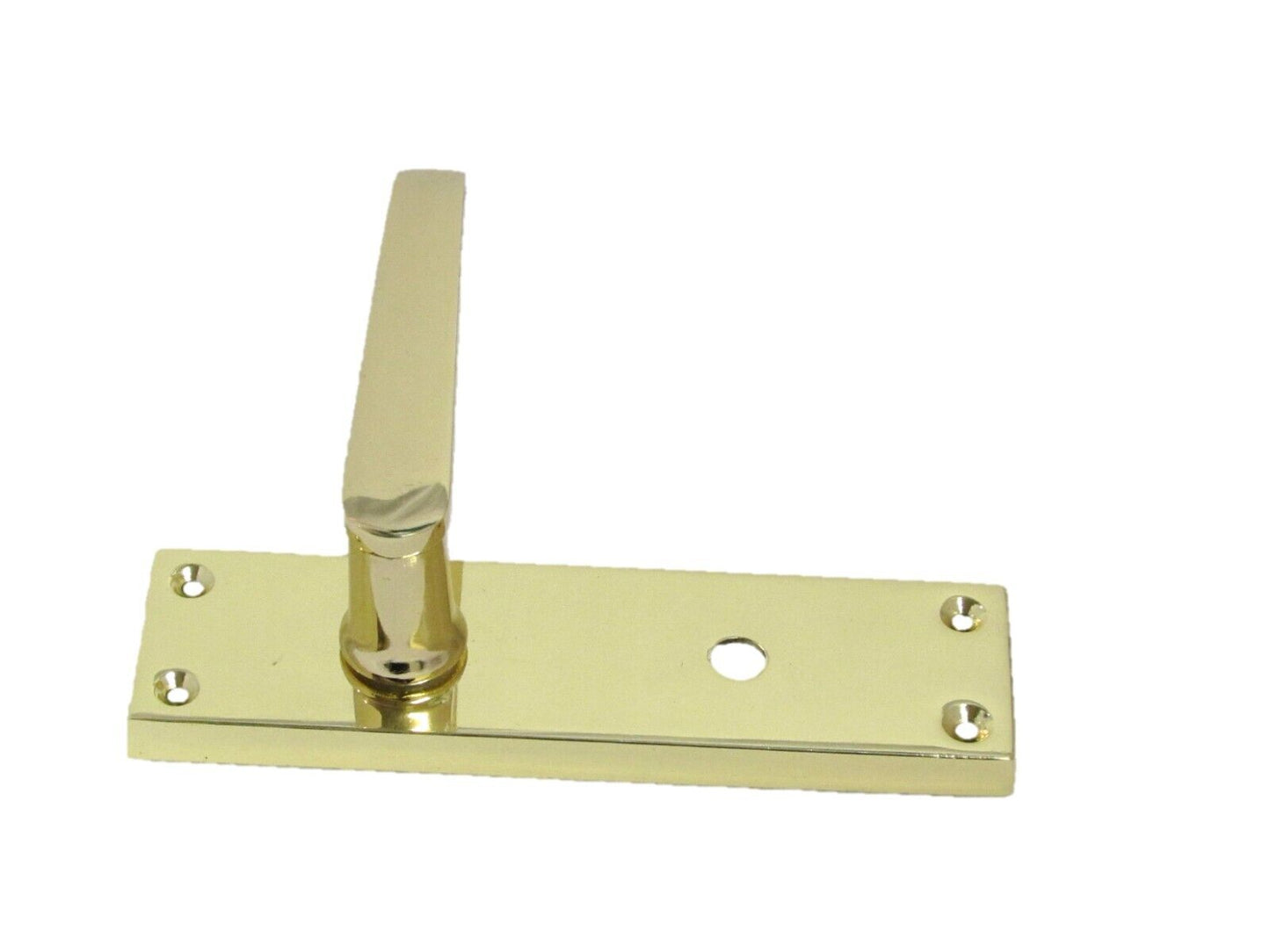 Victorian Straight Brass Bathroom Door Handles – Interior Lock Handle