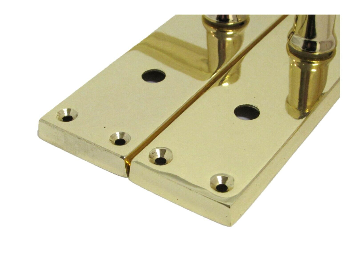 Victorian Straight Brass Bathroom Door Handles – Interior Lock Handle 1 Pair