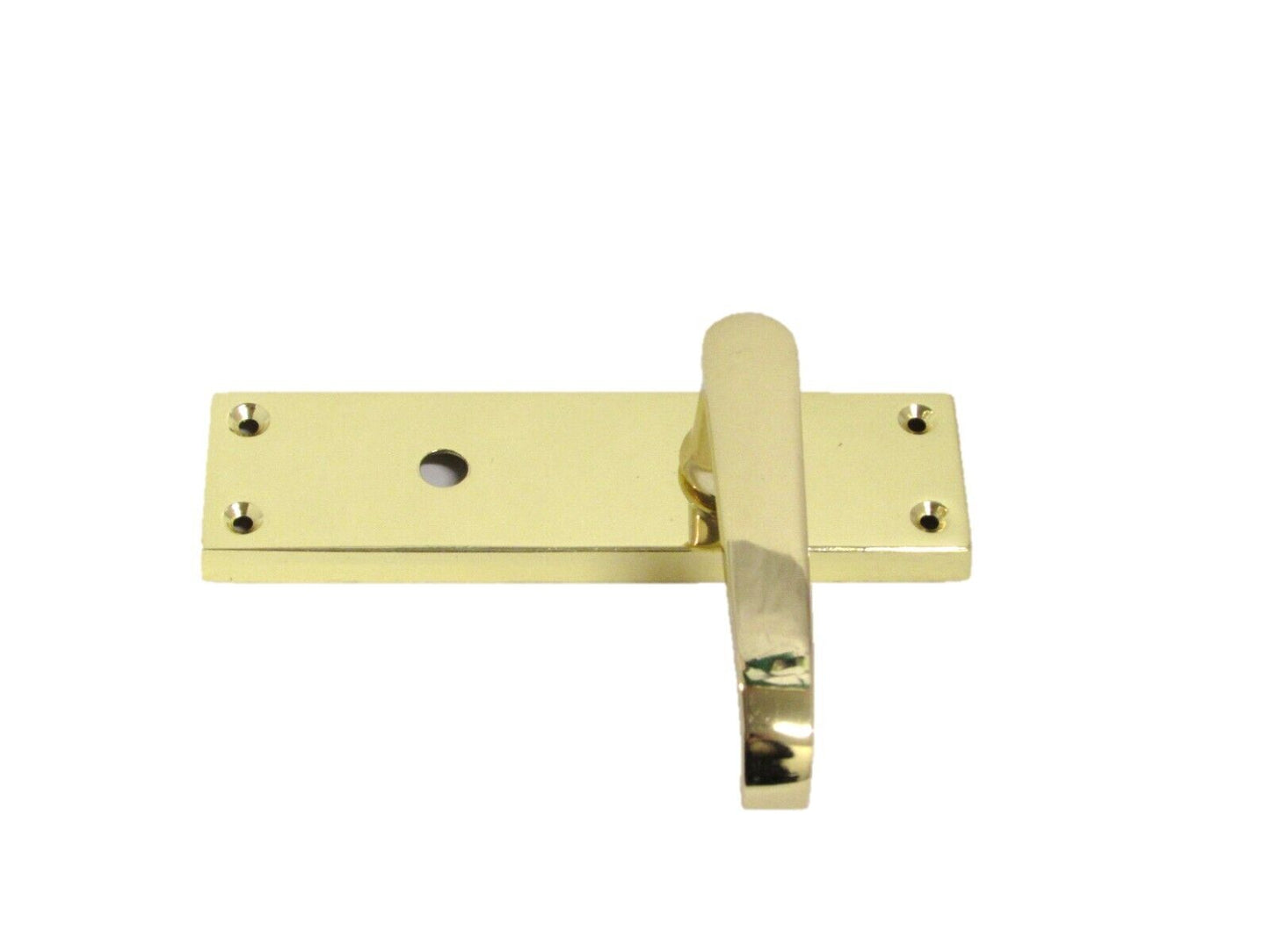 Victorian Straight Brass Bathroom Door Handles – Interior Lock Handle 1 Pair