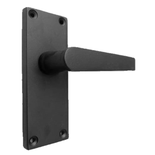 Door Handles Internal & External Victorian Straight Lever Latch Matt Black 1