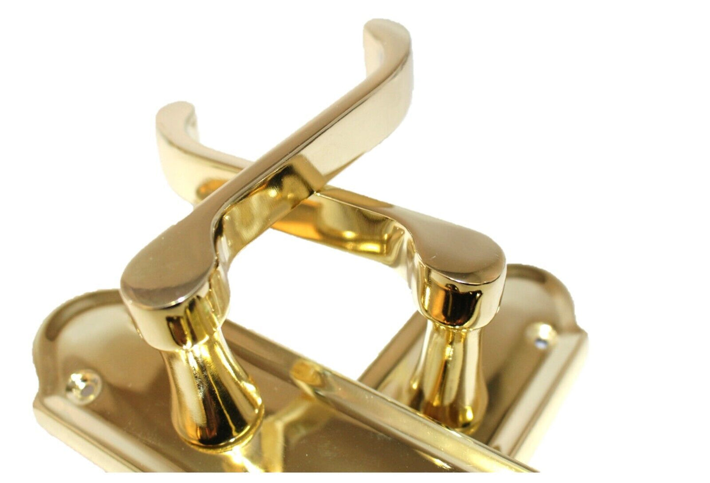 Brass Finish Ashford Style Ashworth Scroll Interior Door Handles Lever Latch +