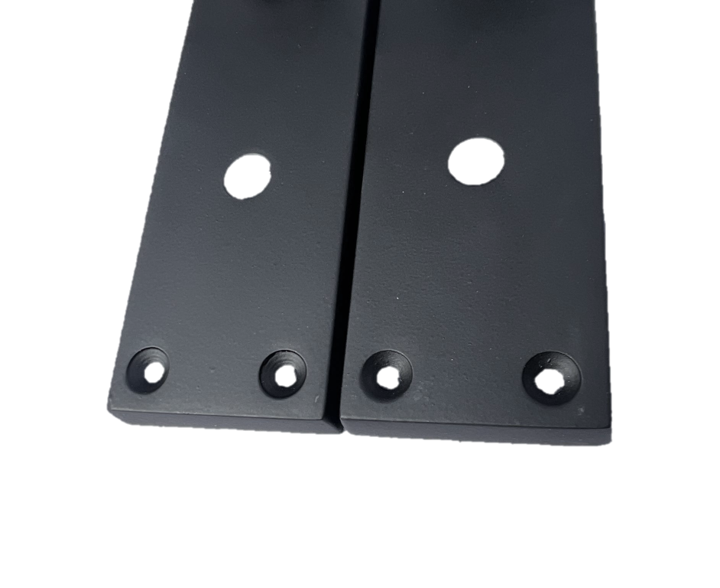 Victorian Straight Matt Black Bathroom Interior Door Handles+Bathroom SASH Lock1