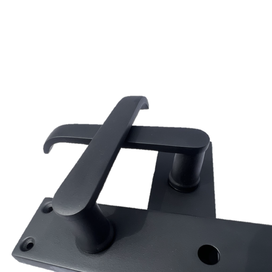 Victorian Straight Matt Black Bathroom Interior Modern Door Handles 2 Pairs
