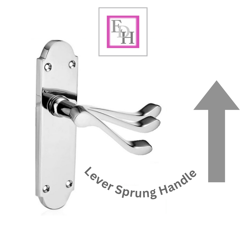 Silver Door Handles Interior Door Handles - Victorian Scroll Polished Chrome 6