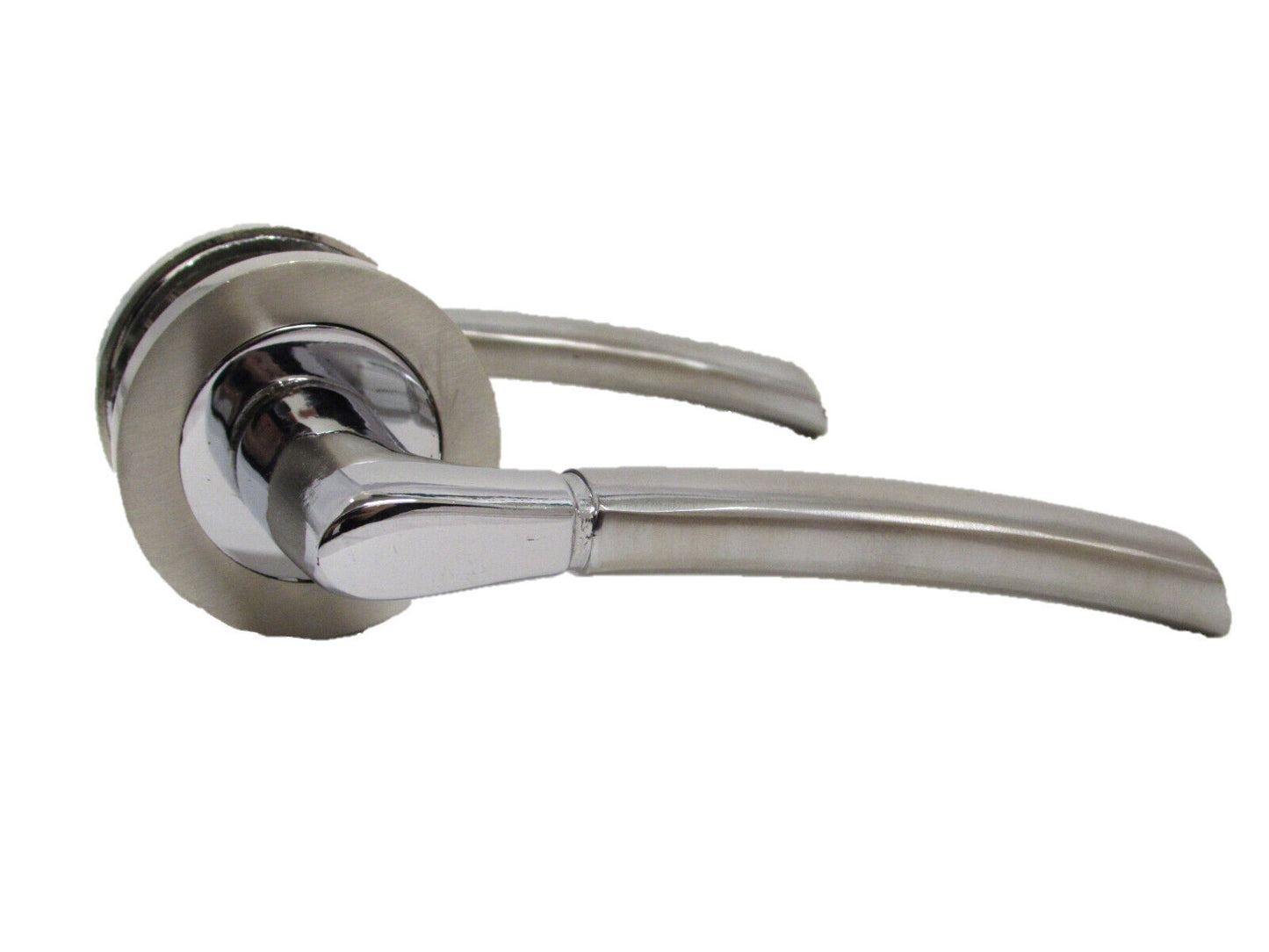 Epsom Door Handle Internal Chrome & Satin Duo Door Handles- 4 sets