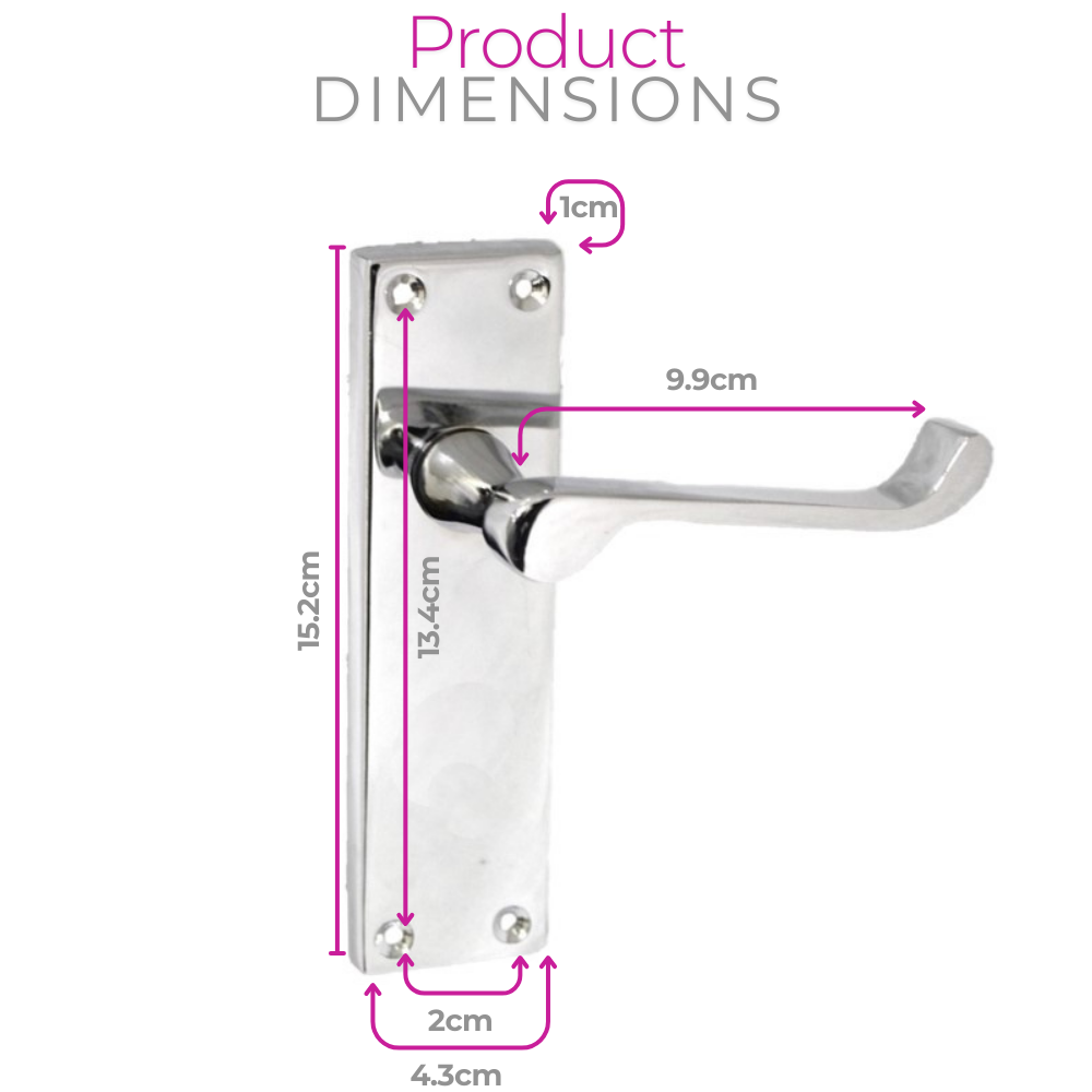 Modern Victorian Chrome Door Handles, Victorian Scroll Lever Latch Door Handles1