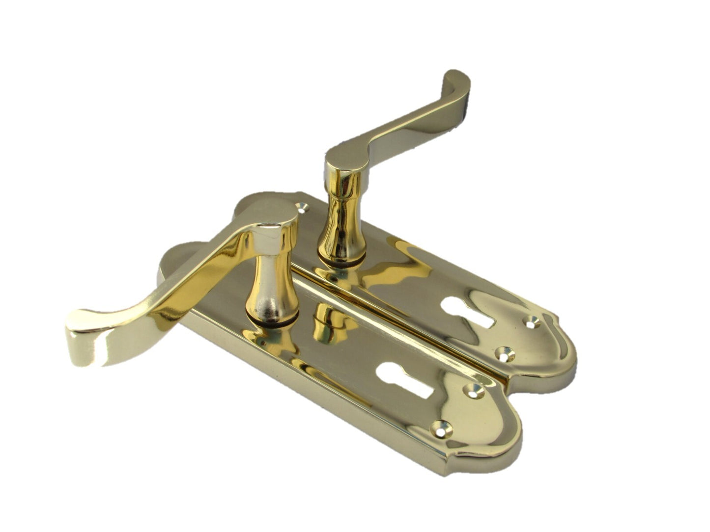 Askworth Brass Plate Internal Lock Door Handles+ 3 Lever Mortice Sash Lock-170mm