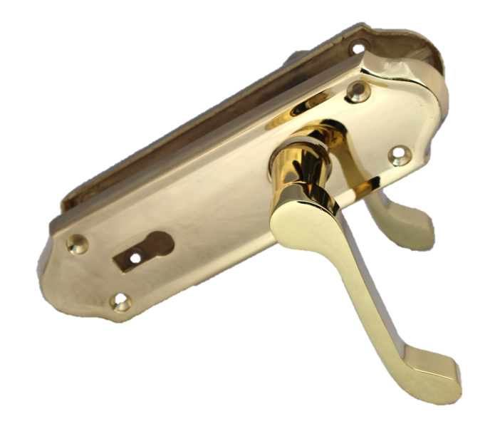 Askworth Brass Plate Internal Lock Door Handles+ 3 Lever Mortice Sash Lock-170mm