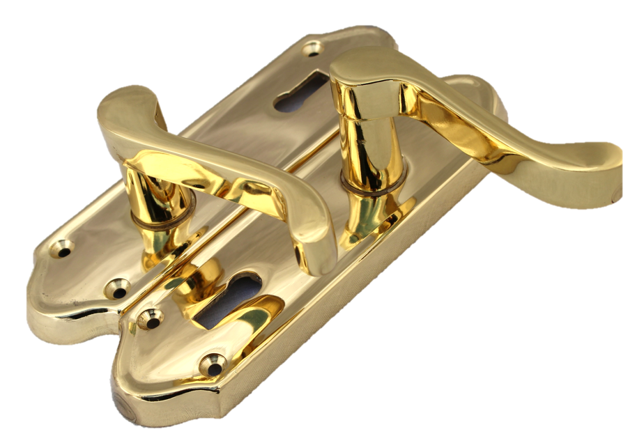 Askworth Brass Plate Internal Lock Door Handles+ 3 Lever Mortice Sash Lock-170mm