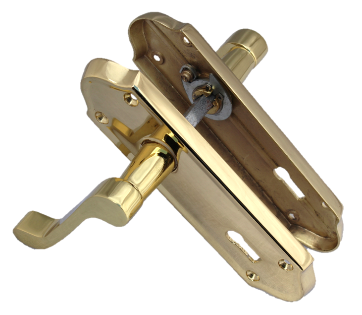 Askworth Brass Plate Internal Lock Door Handles+ 3 Lever Mortice Sash Lock-170mm