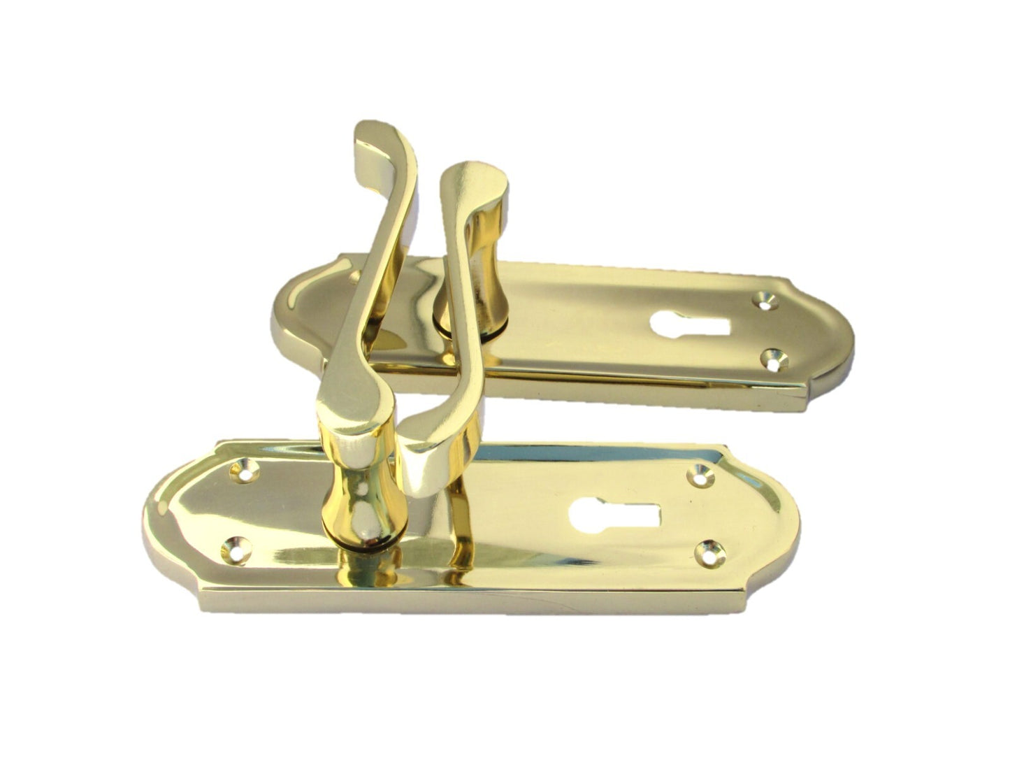 Askworth Brass Plate Internal Lock Door Handles+ 3 Lever Mortice Sash Lock-170mm