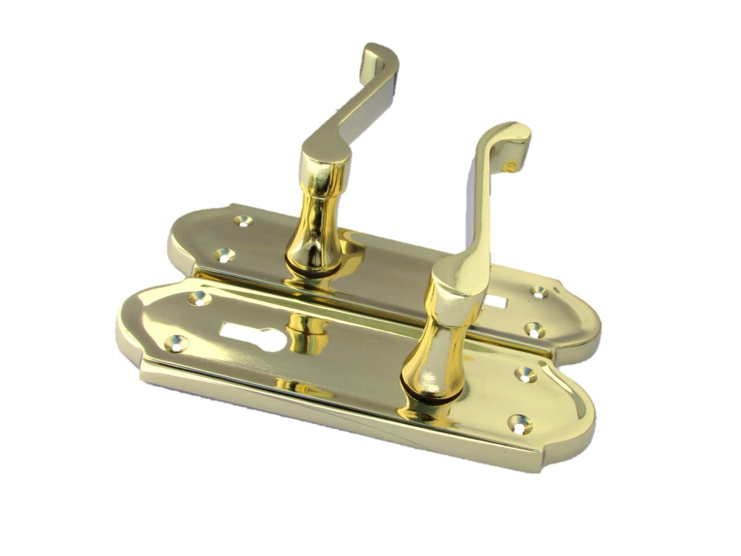 Askworth Brass Plate Internal Lock Door Handles+ 3 Lever Mortice Sash Lock-170mm