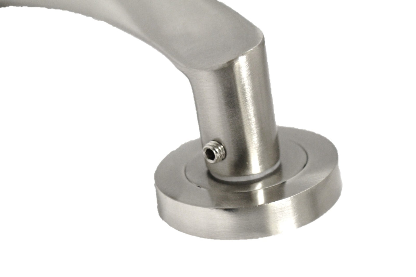 Satin Nickel Twist Door Handles + Latches Set Internal Lever on Rose 1 Pair