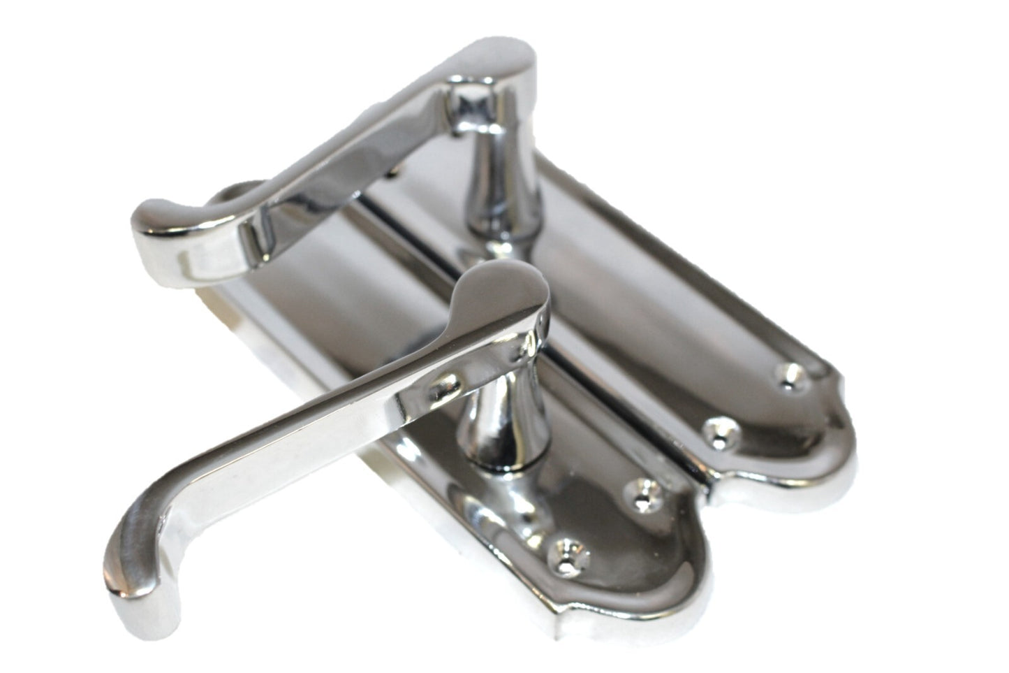Chrome Plated Internal Door Handles Ashford Style Lever Latch + Tubular Latch