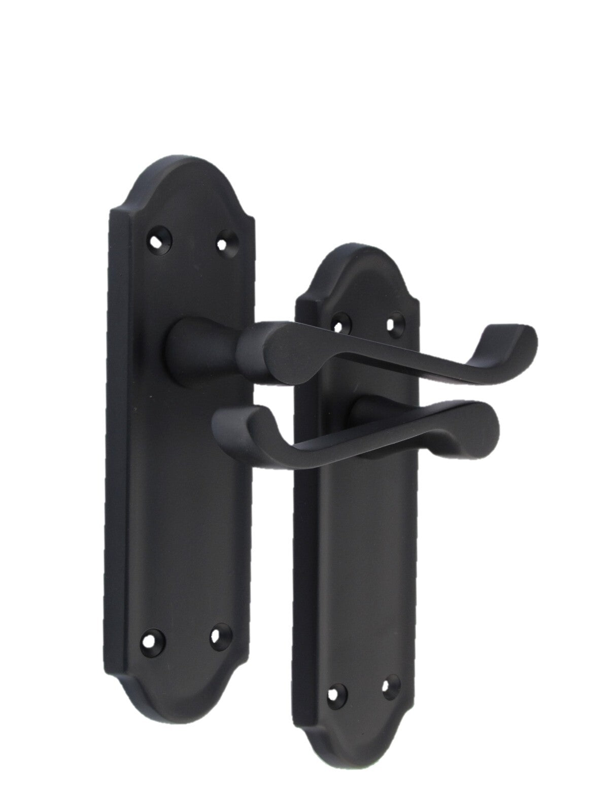 Matt Black Internal Door Handles Ashford Style Lever Latch Handles and Latch
