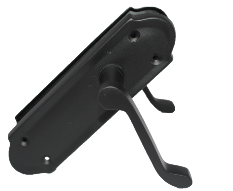 Matt Black Internal Door Handles Ashford Style Lever Latch Handles, 6 Pairs