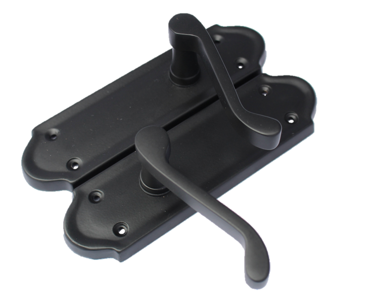 Matt Black Internal Door Handles Ashford Style Lever Latch Handles, 6 Pairs