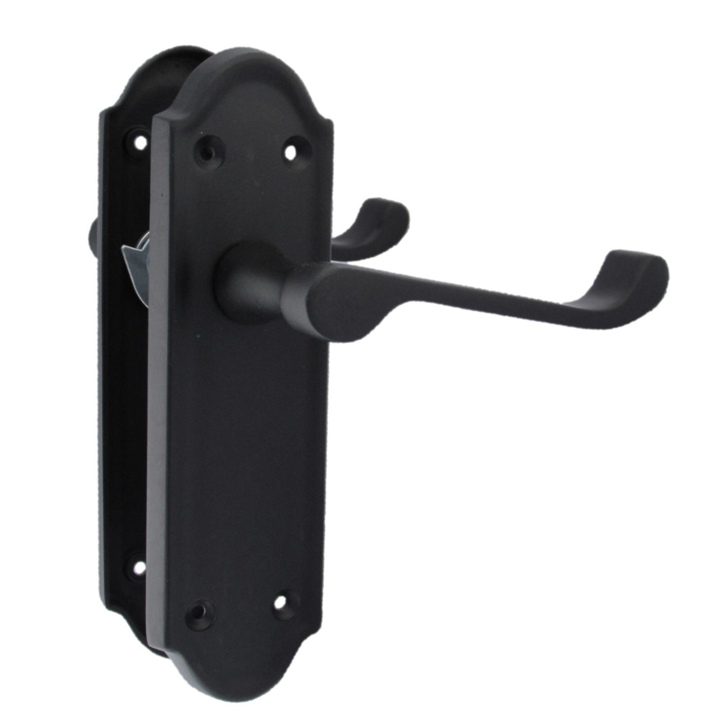 Matt Black Internal Door Handles Ashford Style Lever Latch Handles, 6 Pairs
