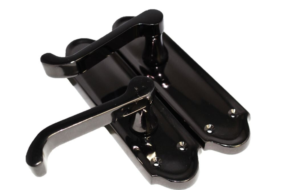 Black Nickel Internal Door Handles Ashford Style Lever Latch – Epsom Pair Set