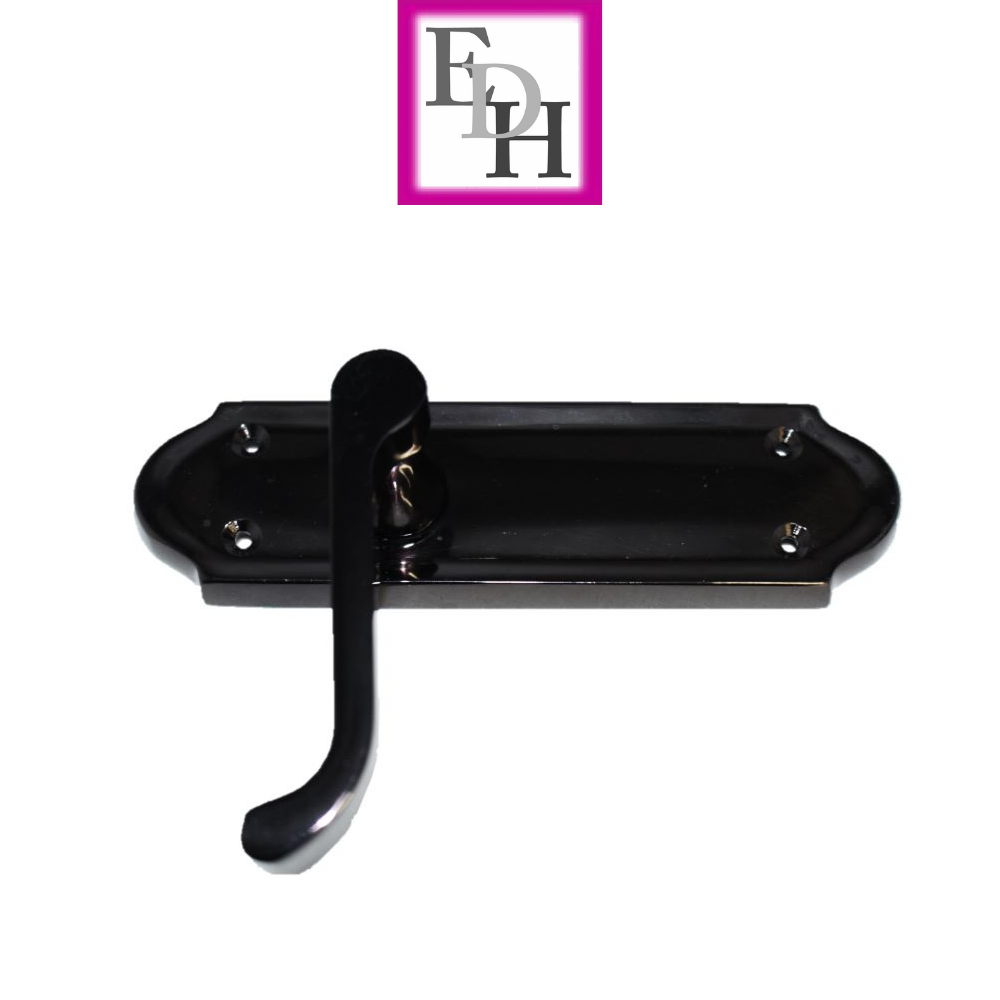 Black Nickel Internal Door Handles Ashford Style Lever Latch + Tubular Latch Set
